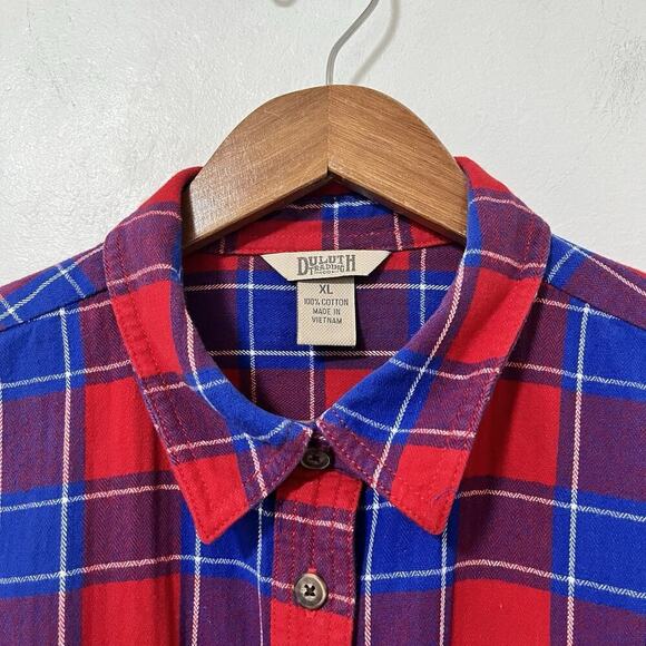Duluth Trading Free Swingin' Plaid Flannel Shirt Size XL Country Ranch Women's - Picture 6 of 7